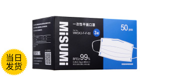 白色平面口罩